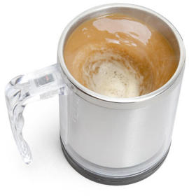 Just when you think we couldn’t get any lazier, enter the self stirring coffee mug.