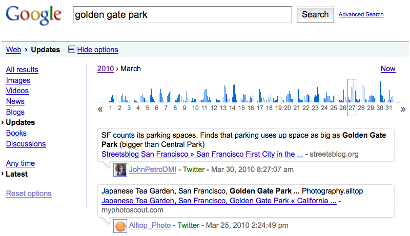 Google Launches Twitter Timeline Search