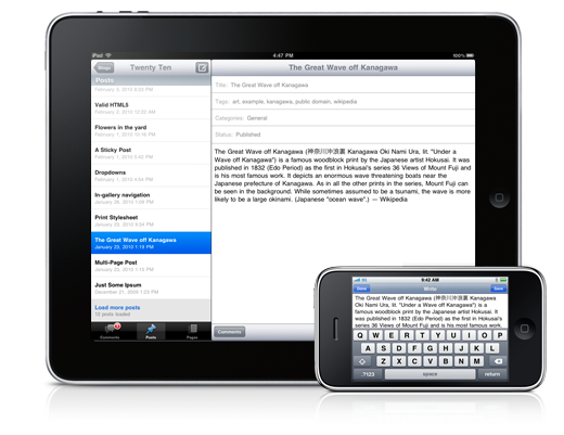 WordPress Updates iPhone / iPad App, Optimized For Retina Display