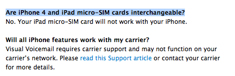 Updated: Apple Blocks Interchanging Of iPad/iPhone 4 MicroSIM Cards