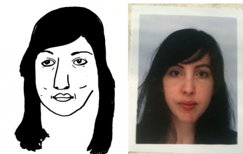 Graphic designer offers original drawn portraits in a minute or less