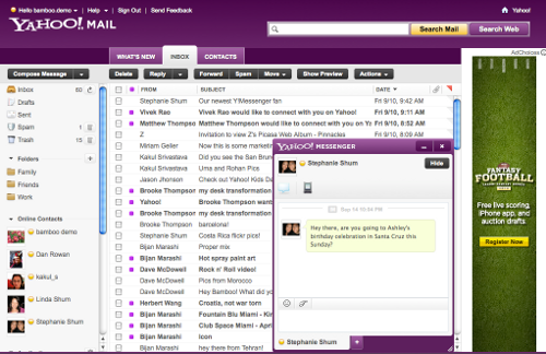 New Yahoo! Mail to let you update Facebook and Twitter from your inbox