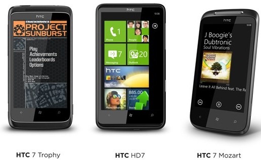 HTC posts overview videos of HD7, Mozart and Trophy handsets