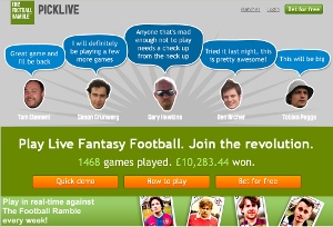 Real-time fantasy football game Picklive scores podcast partnership deal
