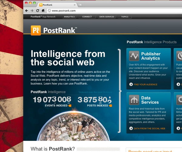 PostRank Adds Posting to Facebook & Analytics to PR Connect