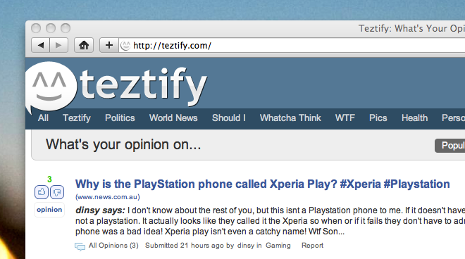 Teztify: It’s like Quora, but for discussions.