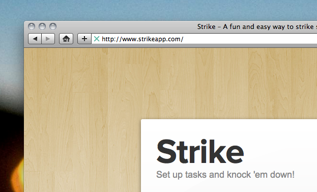 Strike: A super-simple to-do list, living in your browser
