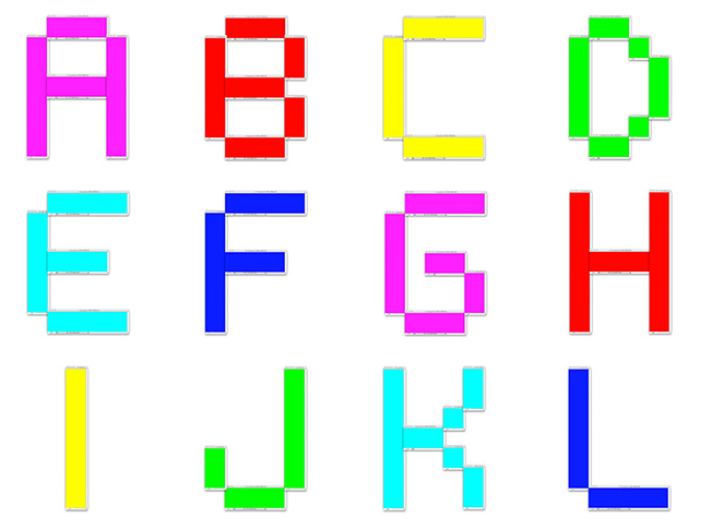 The Alphabet Font Created Using 114 Photoshop Files