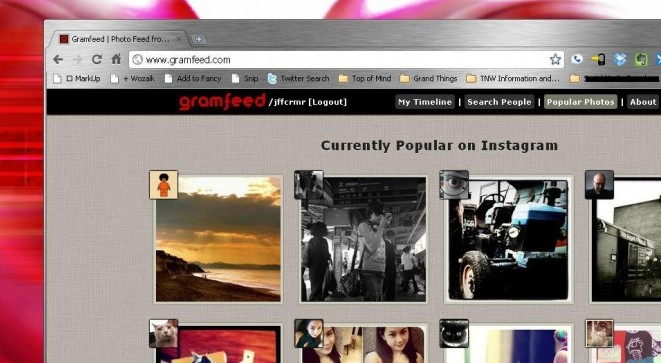 Gramfeed. Instagram meets Twitter