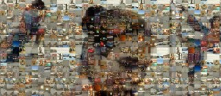 Mosaic of Katarina Witt from Facebook photos