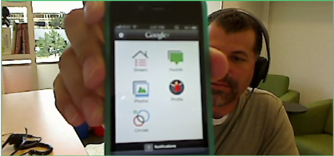 Here’s Google+ for iOS running on an iPhone 4