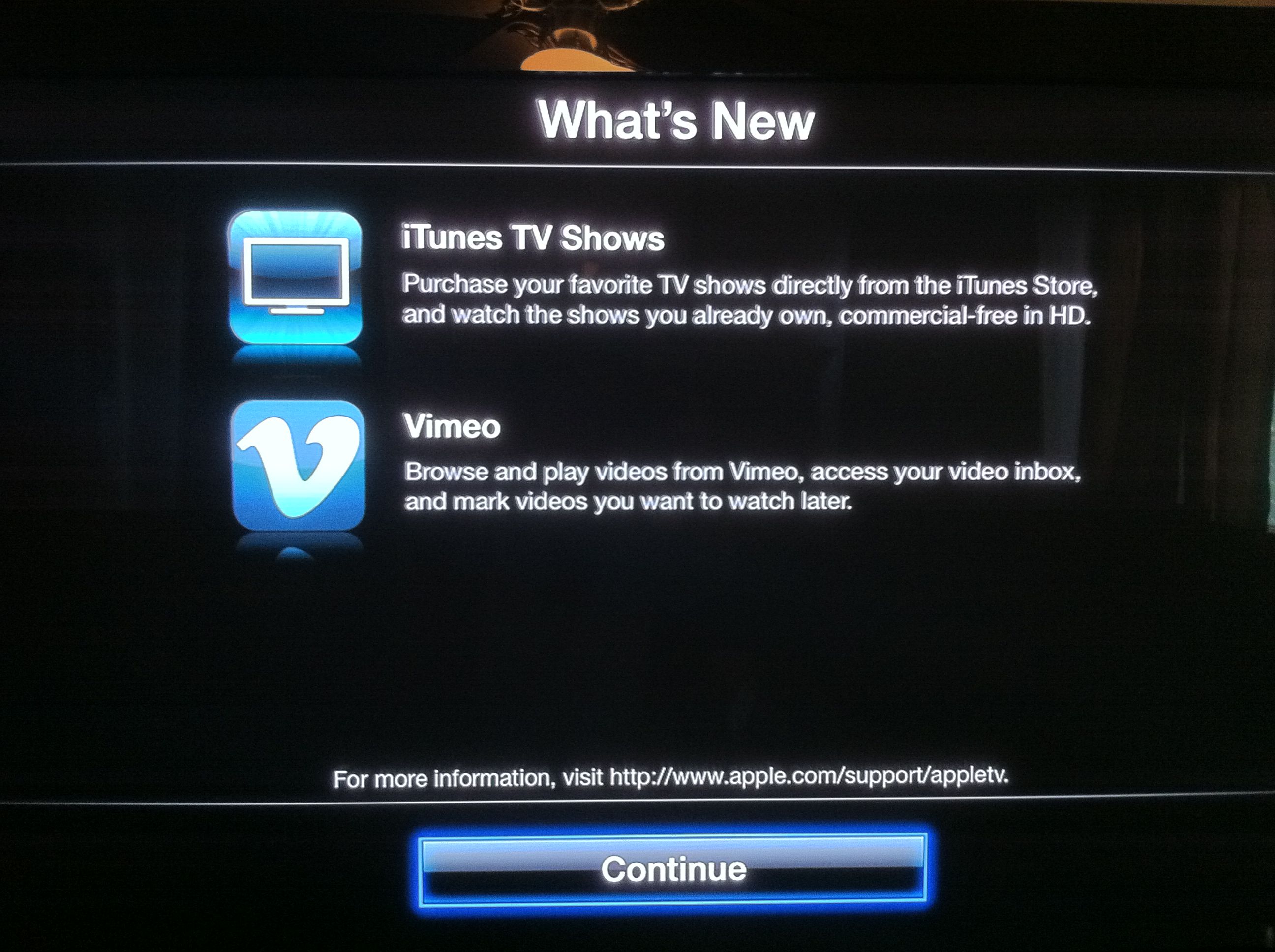 Apple TV iOS 4.3 streams TV shows from iCloud, now supports Vimeo