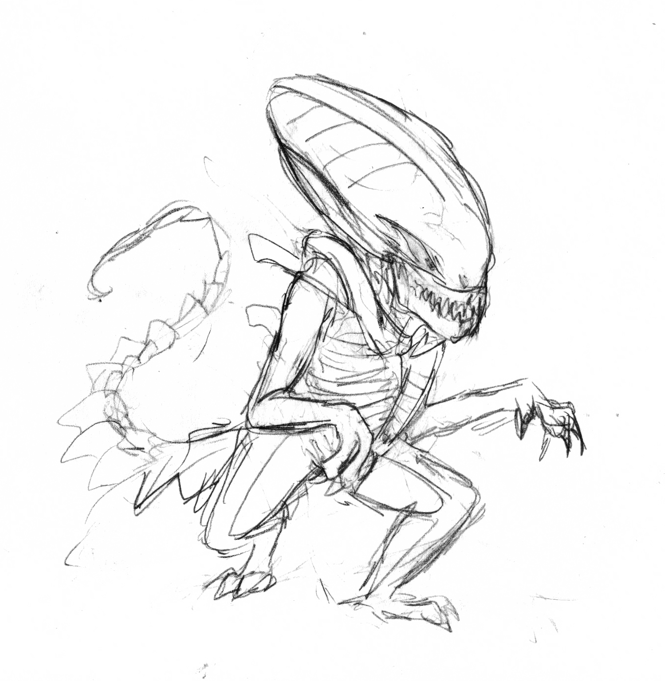 The very first digital drafts of the reddit alien