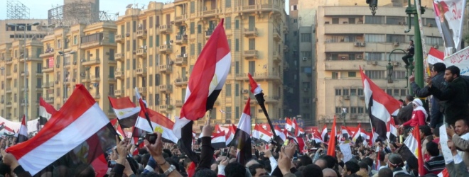 Egyptian activists organize an e-protest on Facebook and Twitter