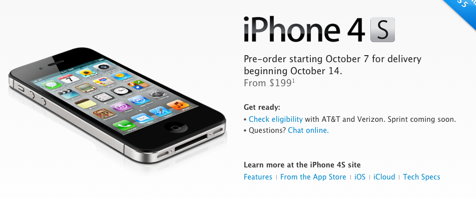 Apple’s iPhone 4S officially coming to Sprint for $199 16GB, $299, 32GB and $399 64GB