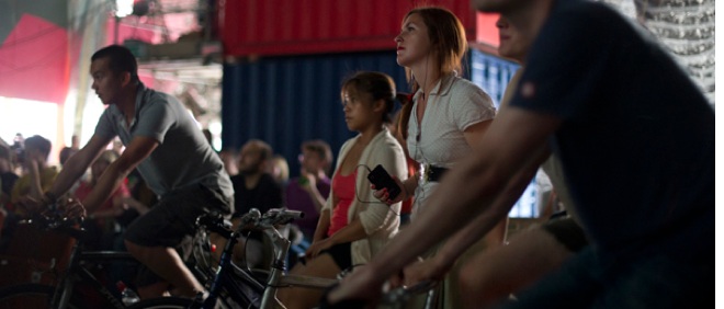 How’s this for a night out? A pedal-powered movie experience where you cycle to watch