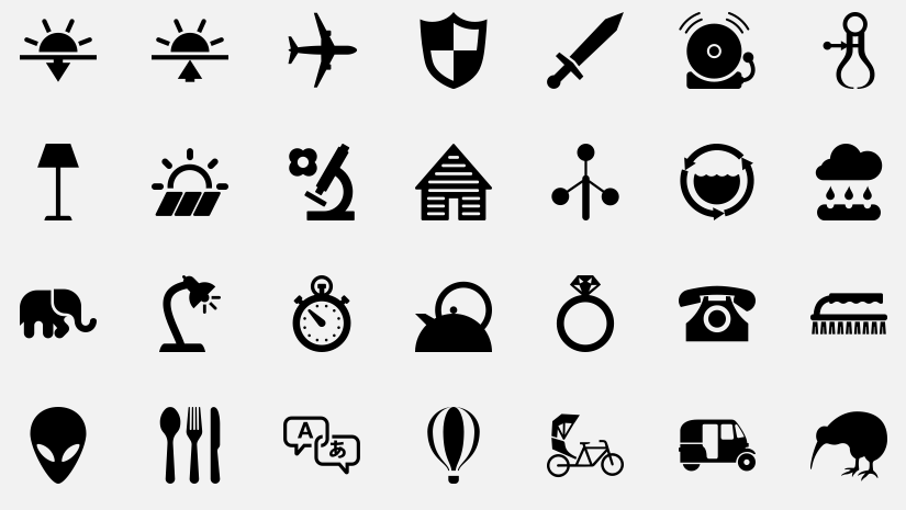 NounProject has 100’s of beautiful, free pictographs for Web and mobile design