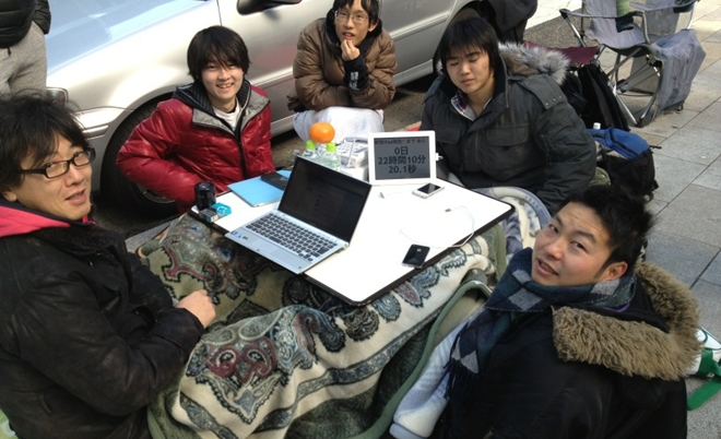 First in line: Apple fans begin queuing for the new iPad in Japan