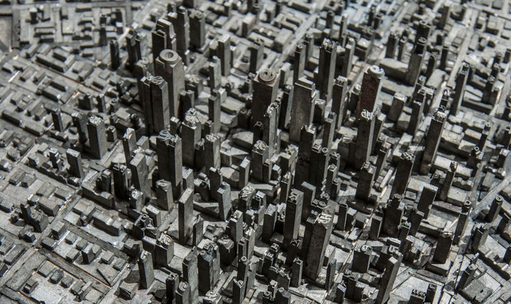 This artist made a city out of movable type