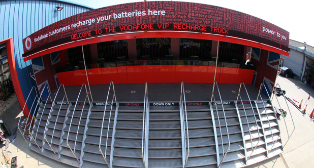 Vodafone’s VIP recharging truck for festivals gets upgraded with hand-scanners and DJ booths