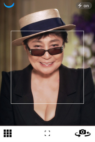 c c3 Yoko Ono launches #smilesfilm app, a project to capture 7 billion smiles from around the world