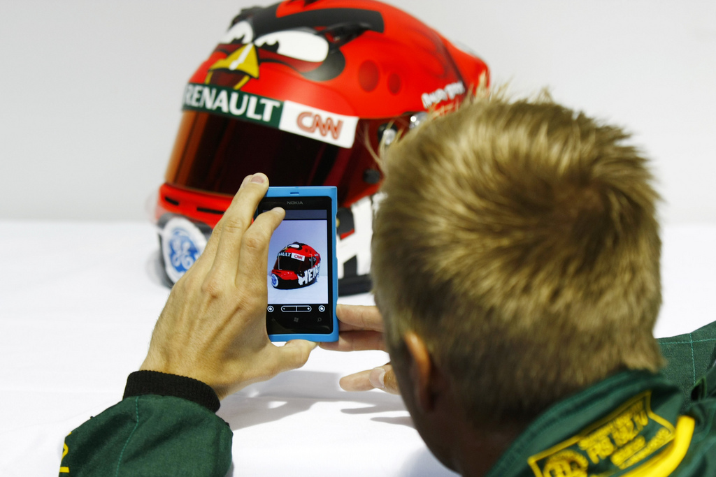 Rovio’s Angry Birds Heikki exits the pit lane, offering 12 Formula 1 themed levels