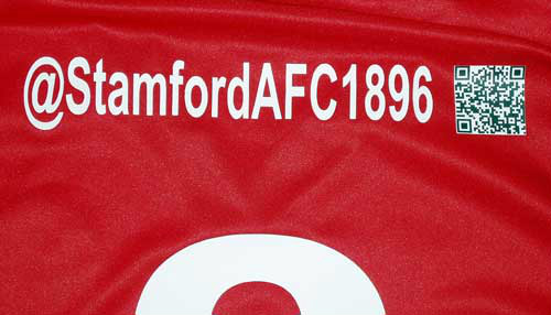 English football club Stamford AFC will include club’s Twitter handle and QR code on players’ ...