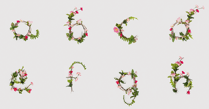 Typographic inspiration: Creating a font from flowers