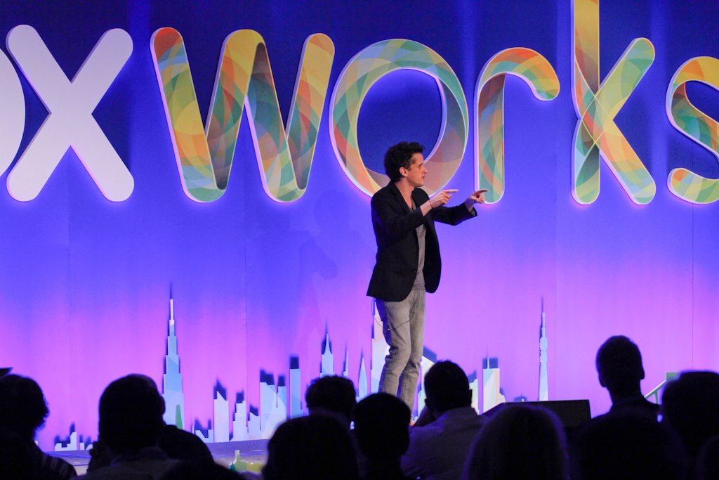 Aaron Levie talks at Boxworks