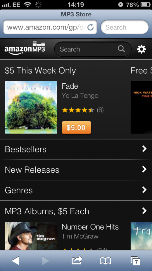 Amazon looks to reduce Apples hold on music sales with launch of MP3 web store for iPhone and iPod touch IMG 5068 520x923 Amazon looks to reduce Apples hold on music sales with launch of MP3 web store for iPhone and iPod touch