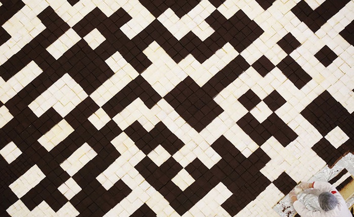 Let them eat QR code cake. 3 tons of it, to be exact.