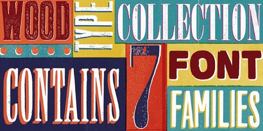 wood type collection photo wood type collection 38 Of the most beautiful typeface designs released this winter