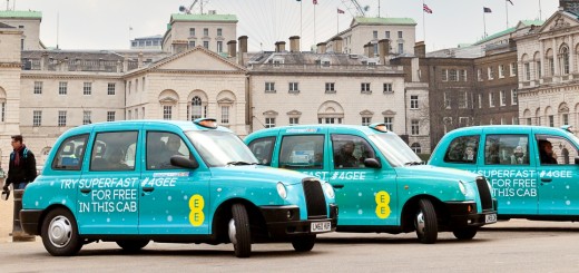 EE launches the UK?s first ever fleet of superfast 4G taxis in London and Birmingham (delete one city depending on town) allowing passengers to browse, email, Tweet and check Facebook for free using superfast 4G on the go