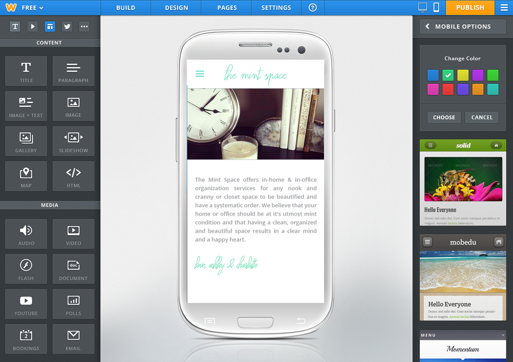 Weebly Launches Its Android App, Mobile and HTML5 Site Creator