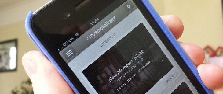 CitySocialising goes mobile and becomes Citysocializer, helping you tap social scenes wherever you roam ...