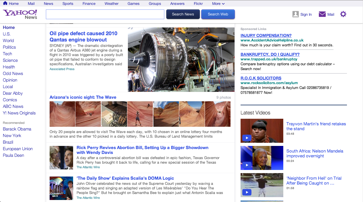 YAHOO NEWS Gets a Major Redesign and a Customizable News Stream
