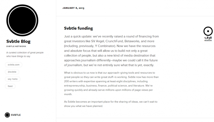 The 15 best blogging and publishing platforms on the Internet today. Which one is for you? svbtle 730x416 The 15 best blogging and publishing platforms on the Internet today. Which one is for you?