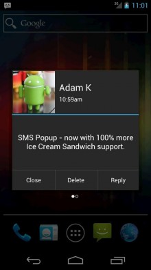 SMS Popup 220x391 photo SMS Popup 220x391 The 40 Must Have Android Apps for the Power User