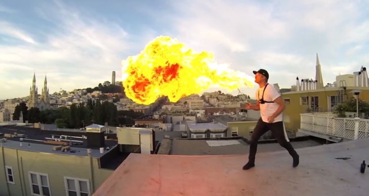 24 GoPros + Fire Breathing = Scorchingly Cool (Video)