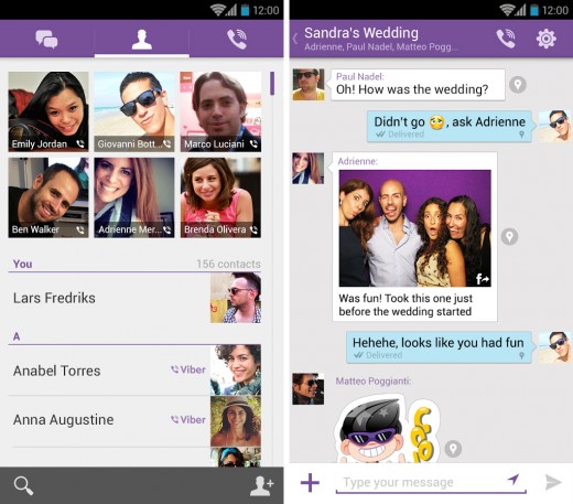 viber 520x457 22 of the best mobile messaging apps to replace SMS on your smartphone