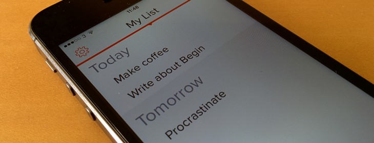 Lightweight iOS to-do list app Begin gets more useful via a new in-app purchase