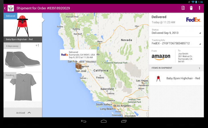 Slice now lets you track all your online purchases from your Android tablet
