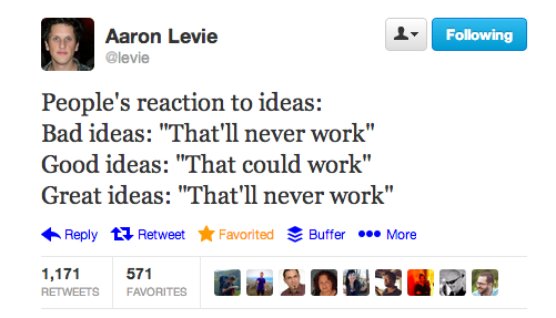 The myth of the brainstorming session: The best ideas dont always come from meetings aaron tweet The myth of the brainstorming session: The best ideas dont always come from meetings
