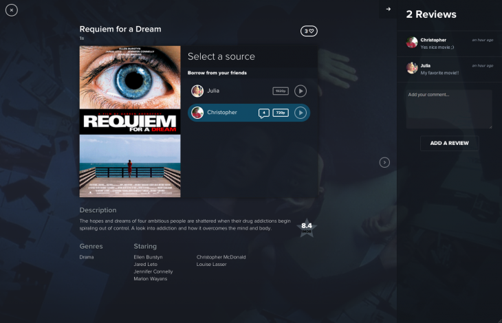 b1 730x470 Streamnation lets you lend movies and TV shows to friends directly from the cloud