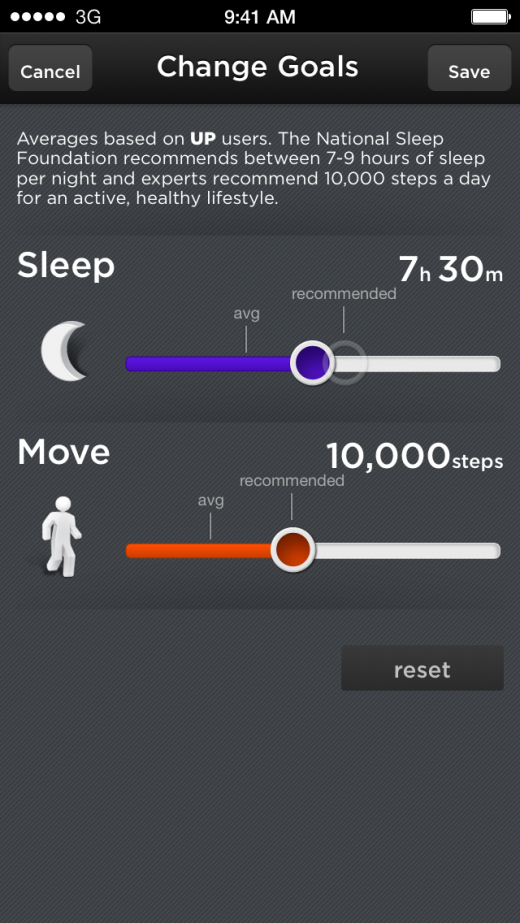 Is 10,000 steps really the best measurement of our health? jawbone up goals 520x923 Is 10,000 steps really the best measurement of our health?
