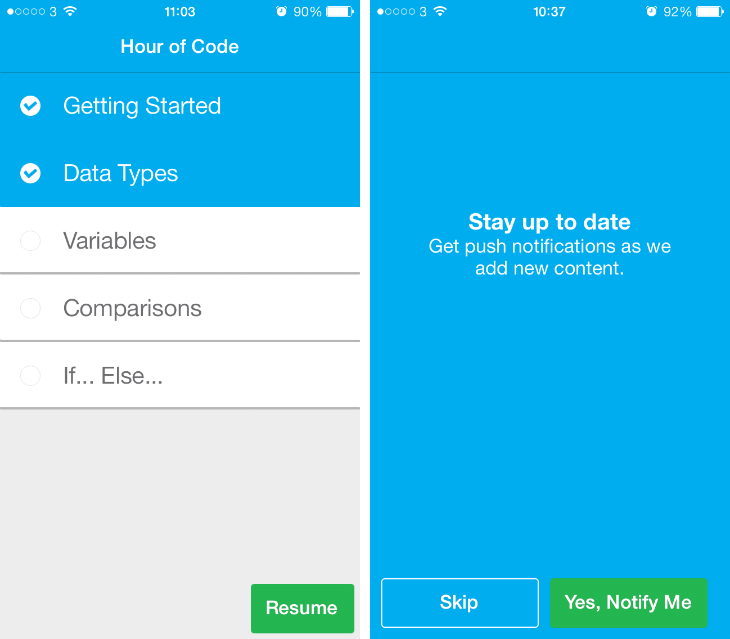 Codecademy3 Codecademy: Hour of Code app for the iPhone lets you learn basic programming anytime, anywhere
