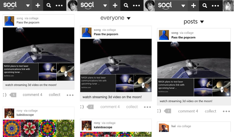 socl android ios wp Microsoft Researchs social network Socl launches on Android, iOS, and Windows Phone  