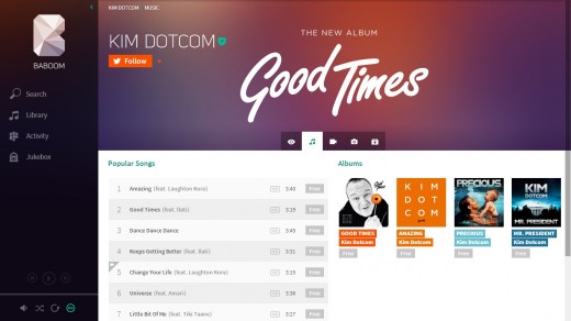 baboom2 520x292 Kim Dotcom gives a sneak preview of Baboom, his new music streaming service