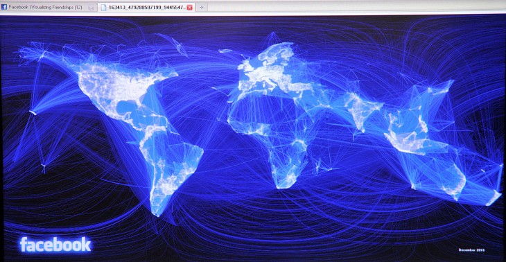 World map of top social networks shows Facebook now dominates 130 out of 137 countries