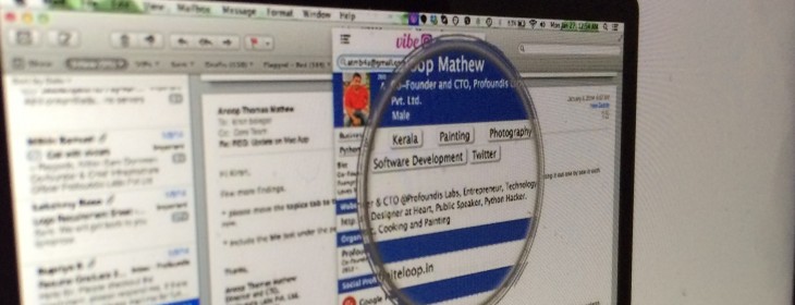 Find the person behind an email address with Vibe for Mac and Chrome